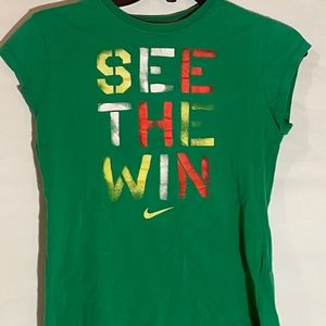 Nike girls shirt size large “See the win”